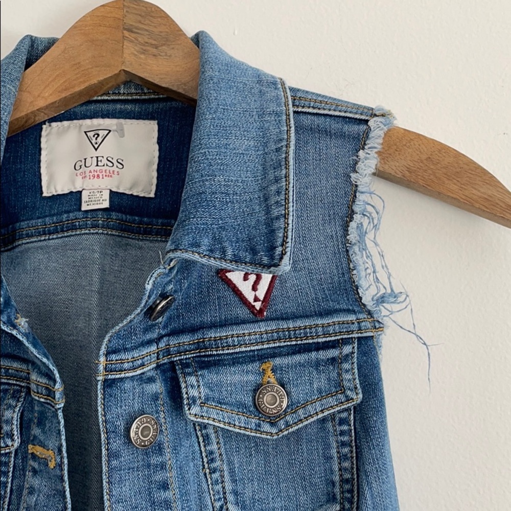Guess Los Angeles patched vest XS
